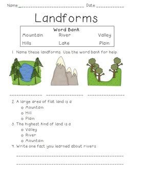 Landform Quiz by Blessings in Second | Teachers Pay Teachers