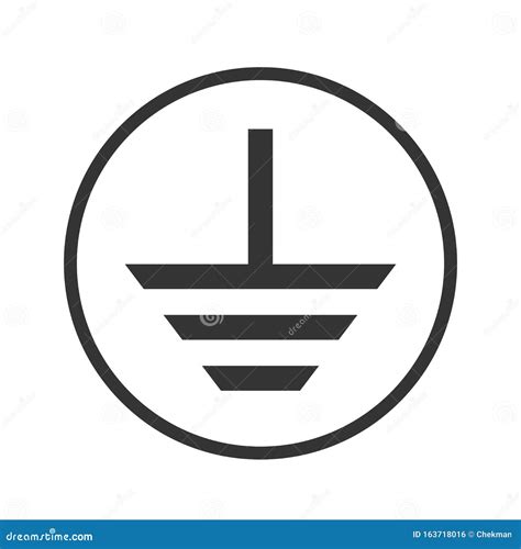 Electrical Grounding Symbol - Vector Stock Illustration - Illustration of safety, earth: 163718016
