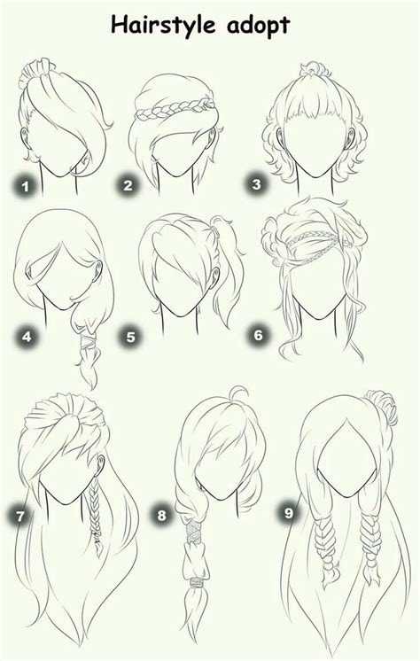 Hairstyle Adopt, text, woman, girl, hairstyles; How to Draw Manga/Anime | Drawings, Drawing ...