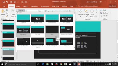 Apply a Different Slide Layout - PowerPoint 2016 tutorial - YouTube