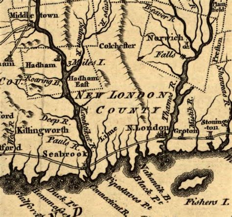 CT colony map 1758 LOC (NL detail) « Walter W. Woodward