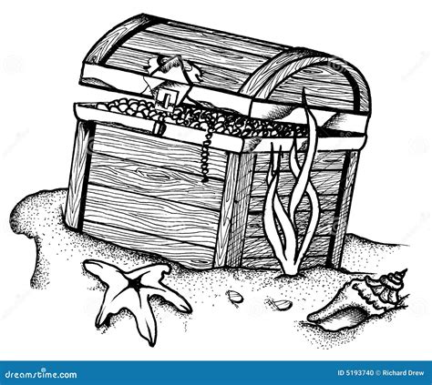 Underwater Treasure Chest stock illustration. Illustration of undersea ...