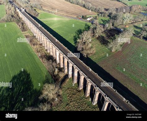 Ouse Valley Viaduct, Sussex, UK Aerial view Stock Photo - Alamy