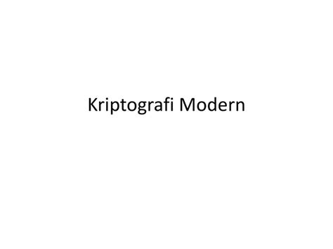 Kriptografi Modern. - ppt download