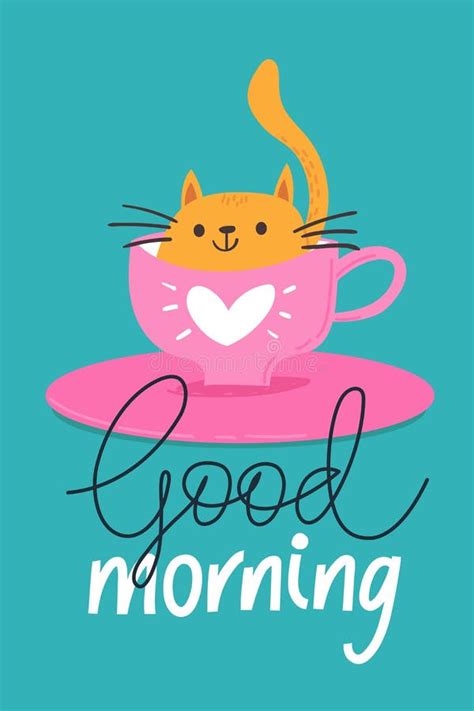 Good Morning Cat Clip Art