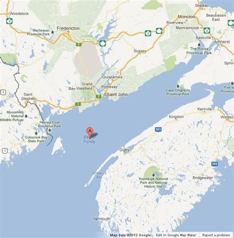 Map of Bay of Fundy