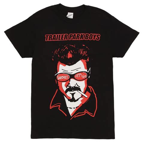 Buy Kings Road Merch Trailer Park Boys Ricky Smokes Adult T-Shirt - Black (X-Large) at Amazon.in