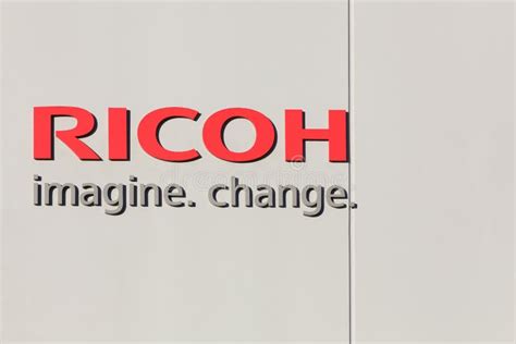 Ricoh logo on a wall editorial image. Image of office - 90325705