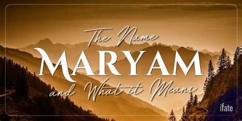 The Meaning of the Name "Maryam", and Why Numerologists Like It