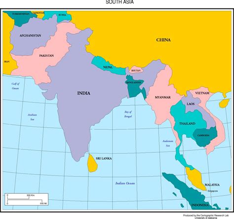 Asia Map With Capitals