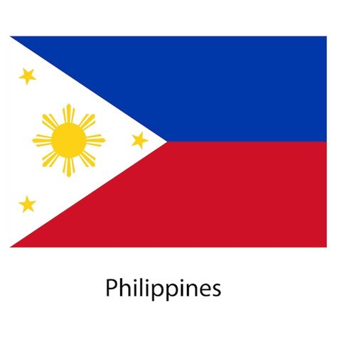 Premium Vector | Flag of the country philippines Vector illustration