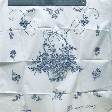 HUGE VTG iron on embroidery transfer (dxo) | Iron on embroidery, Embroidery transfers ...