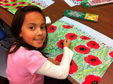 2nd Grade Poppies In Full Bloom During This Unseasonably Warm Winter | Nature crafts kids, Poppy ...