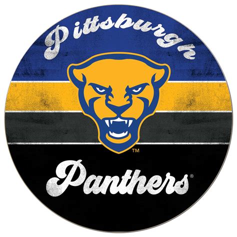 Pitt Panthers 20'' x 20'' Retro Logo Circle Sign