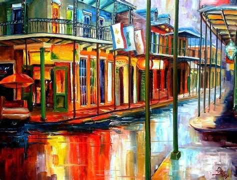 Downpour On Bourbon Street Painting by Diane Millsap