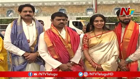 MP CM Ramesh's Family Visits Tirumala || NTV - YouTube