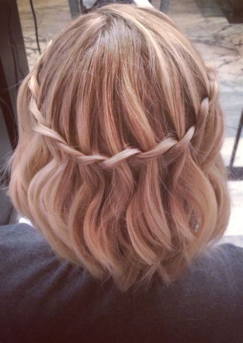 Waterfall Braid short hair stylist: Lindsey Reese | Braids for short ...