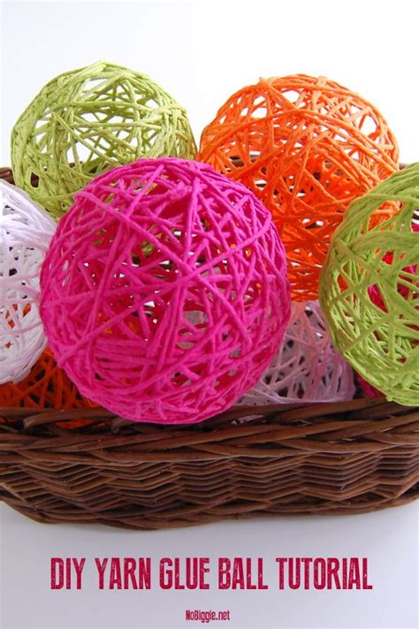 DIY Glue Yarn Ball Tutorial | Yarn crafts for kids, Easy yarn crafts ...