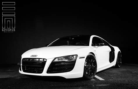 Pure White Audi R8 On Black Custom Wheels by Exclusive Motoring — CARiD ...