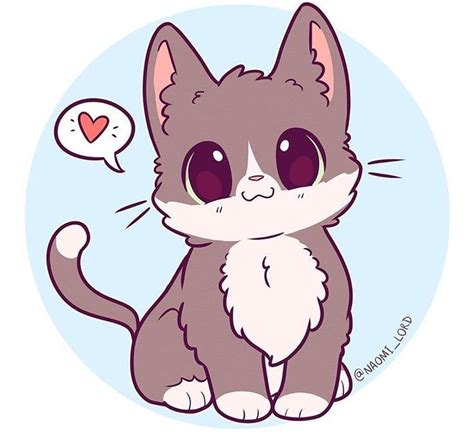 Kawaii Anime Cat Drawing - Cats Anime Drawing