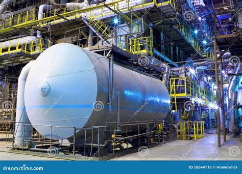 Chemical Factory.the Interior of the Refinery. Stock Photo - Image of ...