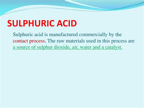 PPT - SULPHURIC ACID PowerPoint Presentation, free download - ID:2170536