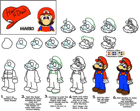 How to Draw: Mario by AwesomeCAS on DeviantArt