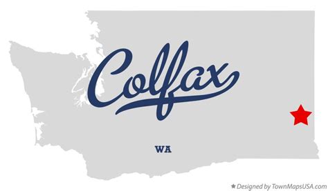 Map of Colfax, WA, Washington