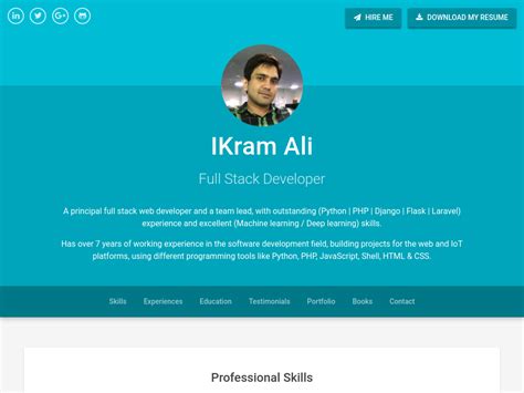 GitHub - akkefa/developer-portfolio: A simple, responsive, single-page ...