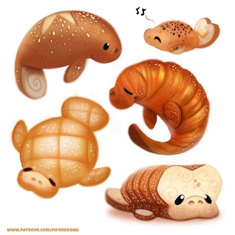 #2603. Manatees - Designs | Cute food drawings, Cute animal drawings ...