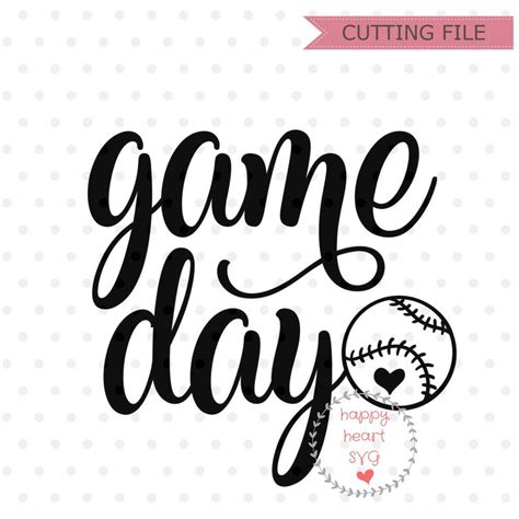 Game Day SVG Baseball Svg Dxf and Png Instant Download - Etsy