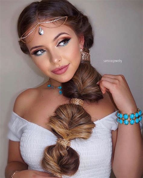 Pin by Melissa Bryant on Beautiful Hair | Jasmine hair, Princess jasmine hair, Princess hairstyles