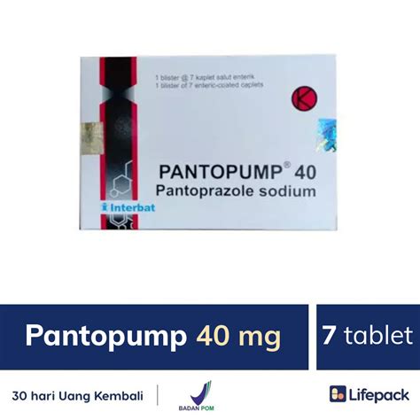 Pantopump 40 mg - 7 tablet - Meredakan Nyeri Lambung, Gejala Maag dan Tukak Lambung | Lifepack.id