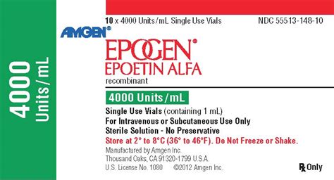 Epogen - FDA prescribing information, side effects and uses