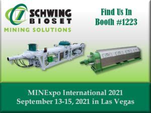 Schwing Bioset Mining Solutions Featured at MINExpo 2021 Exhibit - Schwing Bioset