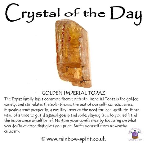 Crystal healing properties of Imperial Topaz | Crystals healing properties, Crystal healing ...