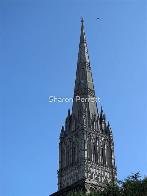 "Salisbury Cathedral Spire" by Sharon Perrett | Redbubble