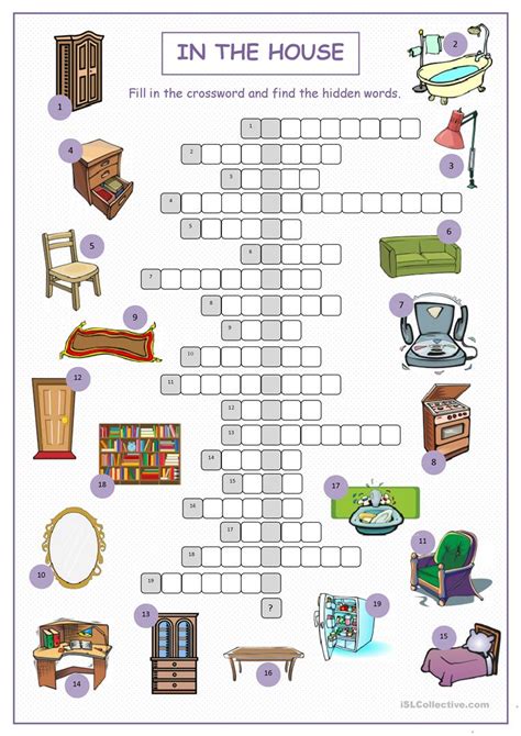 Printable House Puzzle - Printable Crossword Puzzles