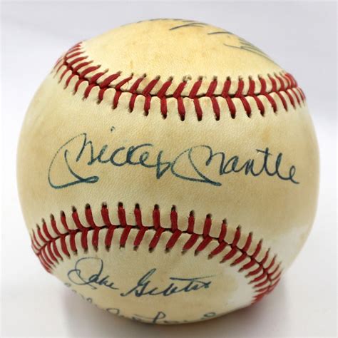 New York Yankees Hall of Famers OAL Baseball Team-Signed by (7) with ...