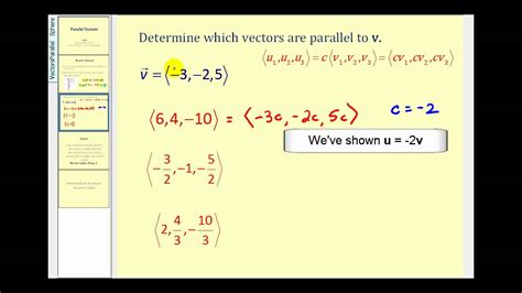 Parallel Vectors - YouTube