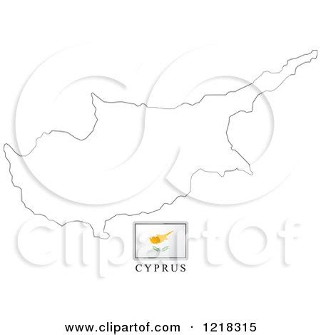 Cyprus Flag and Map Outline Posters, Art Prints by - Interior Wall ...