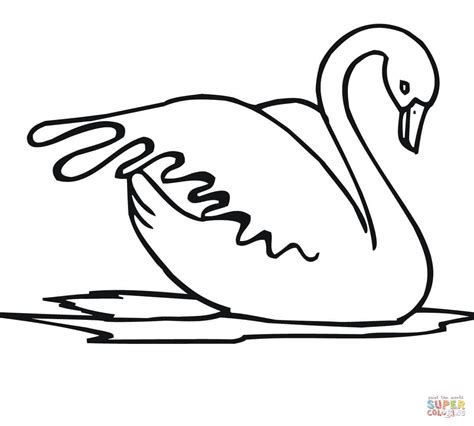 Swan Water Bird Coloring Online | Super Coloring