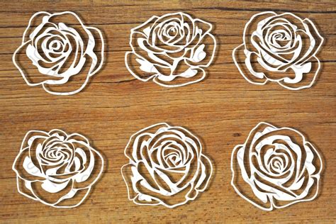 Roses and Stencil SVG files for Silhouette Cameo and Cricut. (357664 ...