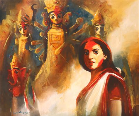 Durga Puja Painting | Maa Durga Acrylic Painting | AnantaMandal.com