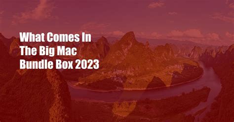 What Comes In The Big Mac Bundle Box 2023