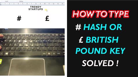 How to type # hash key or £ pound key on any keyboard - YouTube