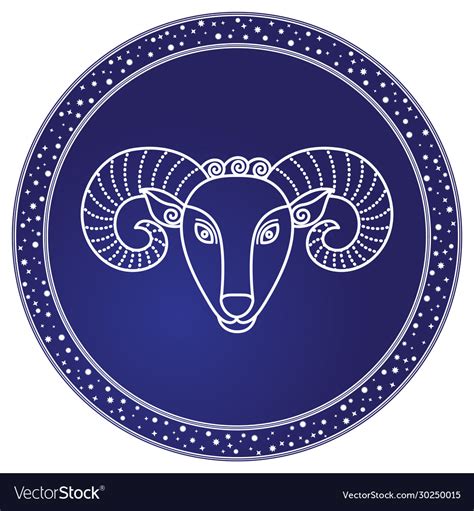 Aries astrology element for horoscope zodiac sign Vector Image