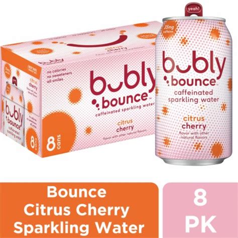 Bubly™ Bounce Caffeinated Citrus Cherry Flavored Sparkling Water Cans, 8 pk / 12 fl oz - Harris ...