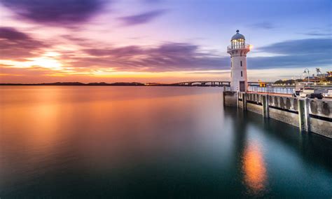 Raffles Marina Lighthouse, Singapore, Singapore