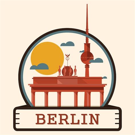 Premium Vector | Berlin city badge, germany